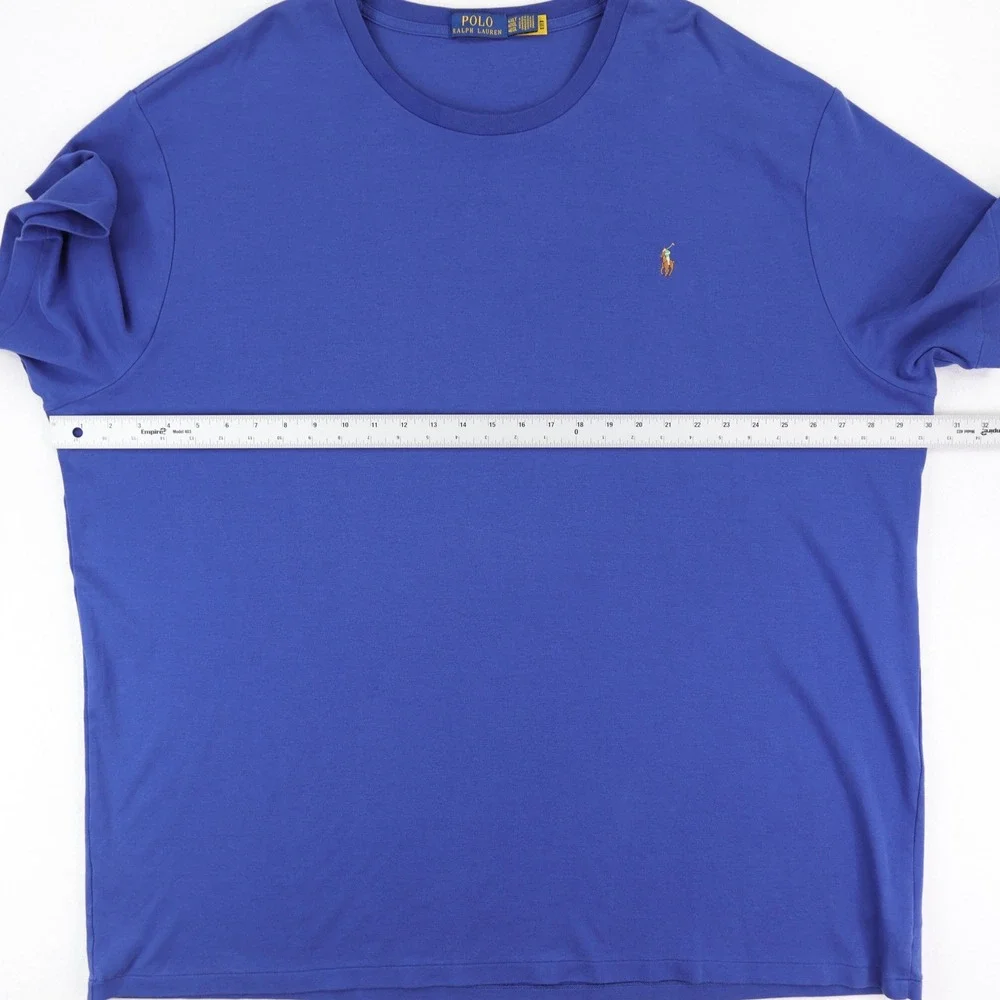 Polo Ralph Lauren T-Shirt Mens 4XLT Blue Short Sleeve Pony Logo Cotton
